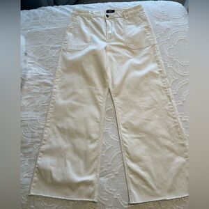 Kut from the Kloth Meg High Rise Wide Leg cream Pants, Size 14, EUC